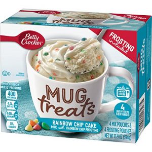 Betty Crocker Baking Mug Treats Rainbow Chip Cake Mix with Rainbow Chip Frosting, 13.9 oz(us)