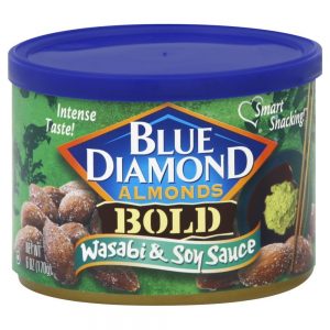 Blue Diamond, Almonds, Bold Wasabi & Soy, 6 ounce Can (Pack of 2)