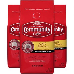 Community Coffee Café Special Medium Dark Roast Premium Ground 12 Oz Bag (3 Pack), Full Body Rich Flavorful Taste, 100% Select Arabica Coffee Beans