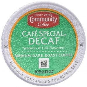 Community Coffee Cafe Special Decaf Coffee Single Serve pods for Keurig K-Cup Brewers