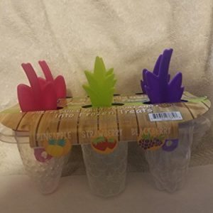 Fruit Shape Ice Pop Molds~Freeze Juice, Fruit, Yogurt and More, BPA FREE Set of 2 (6 pops per mold), Bonus Gift included