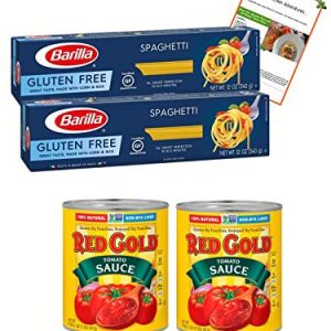 Gluten Free Spaghetti Pasta & All Natural Tomato Sauce Recipe Bundle of 4 items by Tonys Kitchen Adventures