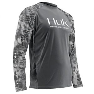 HUK H1200119-011-L Huk Performance Kryptek Vented Ls, Charcoal Gray, Large