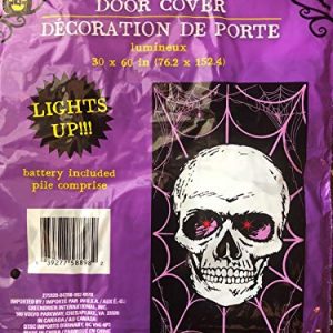 Halloween Door Cover That Lights Up Skull or Spider