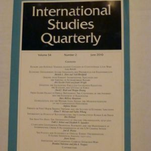 International Studies Quarterly, Volume 54, Number 2, June 2010