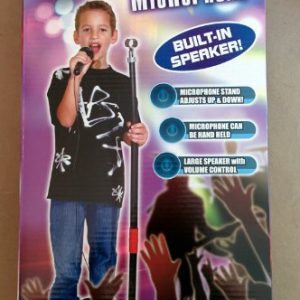 Kids Authority Toy Microphone and Amplifier with Built In Speaker – Adjustalbe Height – Unisex Toy by Generic