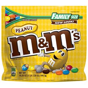 M&M's, Peanut Milk Chocolate Candies Family Size , 19.2 Oz