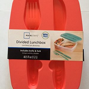 Mainstay Divided Lunchbox (Includes Fork & Knife)