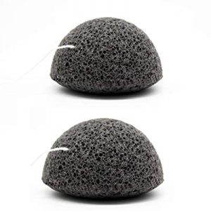 Natural Konjac Sponge, Face Charcoal Sponge, Face Sponge Exfoliating, Konjac Sponge Organic 2- Pack