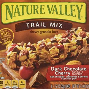 Nature Valley Chewy Trail Mix, Dark Chocolate Cherry Granola Bars 7.4 Oz (Pack of 4)