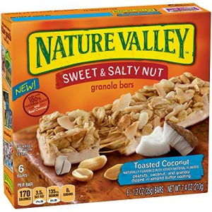 Nature Valley Granola Bars, Sweet and Salty Nut, Toasted Coconut, 6 Bars, 1.2 oz