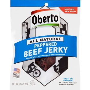 Oberto All Natural Peppered Beef Jerky, 3.25 oz