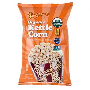 Popcornopolis Organic Kettle Corn, Extra Large 24 Ounce Bag (Gluten Free, Non-GMO, Popped in Coconut Oil)