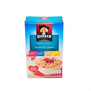 Quaker Instant Oatmeal Fruit and Cream 8-1.23 Oz Packs (2 Boxes)