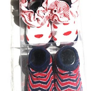 Rising Star red,white &blue socks, 0-12mo.