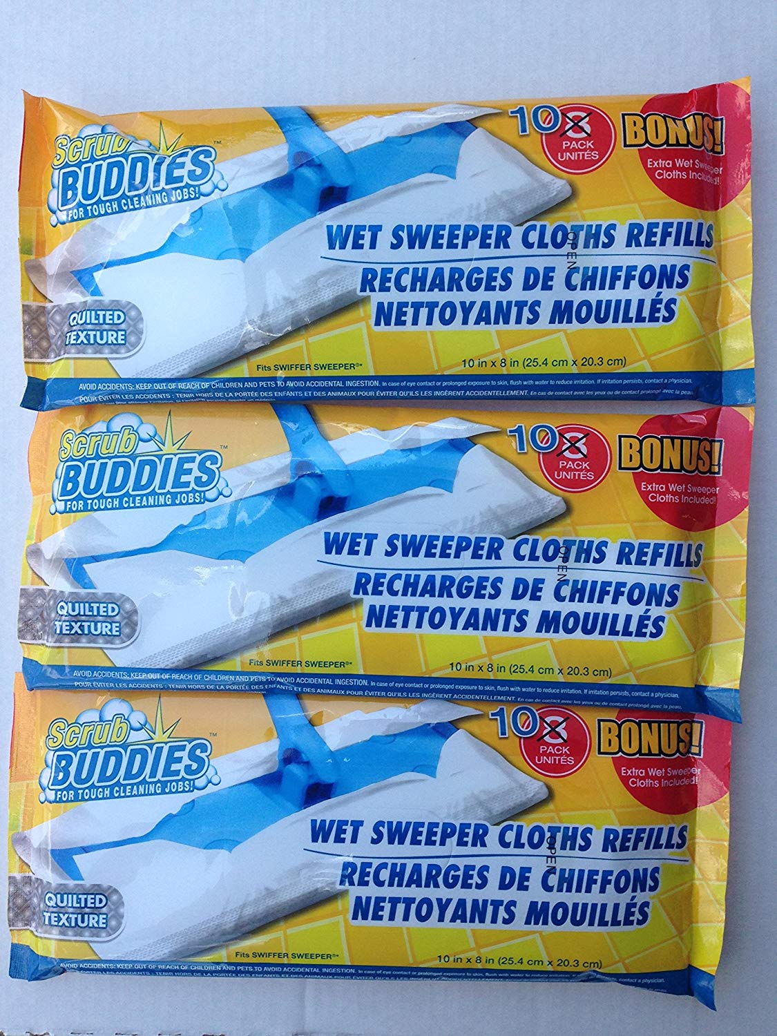 Scrub Buddies - Wet Sweeper Cloths Refills - Pack of 10