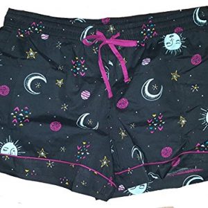 Secret Treasures Celestial Black Woven Poplin Sleep Shorts