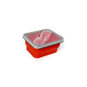 Silicone Lunch Containers, Collapsible Storage Containers, Food Saver Silicone, Lunch Container with Spoon