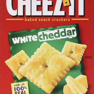 Sunshine, Cheez-It Baked Snack Crackers, White Cheddar, 12.4oz Box (Pack of 4)