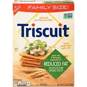 Triscuit Reduced Fat Crackers – Family Size, Non-GMO, 11.5 Ounce