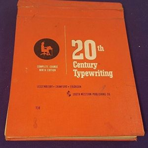 Vintage 20th CENTURY TYPEWRITING Complete Course Hardcover Textbook 9th Edition