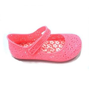 Wonder Mary Jane Shoes Girls Toddler Jelly Glitter Flat Shoe Pink Purple White Colors (8, Coral Pink)